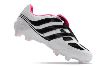 Adidas Predator Precision FG Firm Ground Soccer Cleats - White/Black/Pink