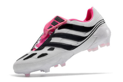 Adidas Predator Precision FG Firm Ground Soccer Cleats - White/Black/Pink