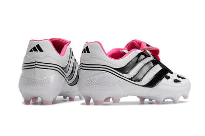 Adidas Predator Precision FG Firm Ground Soccer Cleats - White/Black/Pink