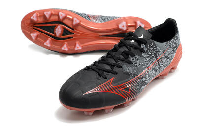 Mizuno Morelia Alpha an FG Firm Ground Soccer Cleats - Black/Red