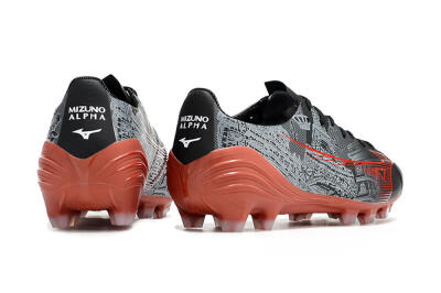 Mizuno Morelia Alpha an FG Firm Ground Soccer Cleats - Black/Red