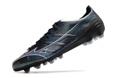 Mizuno Morelia Alpha an FG Firm Ground Soccer Cleats - Black/Blue