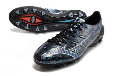 Mizuno Morelia Alpha an FG Firm Ground Soccer Cleats - Black/Blue
