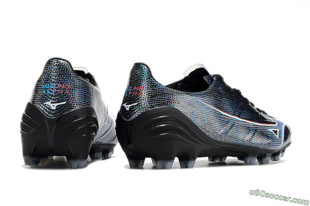 Mizuno Morelia Alpha an FG Firm Ground Soccer Cleats - Black/Blue 6