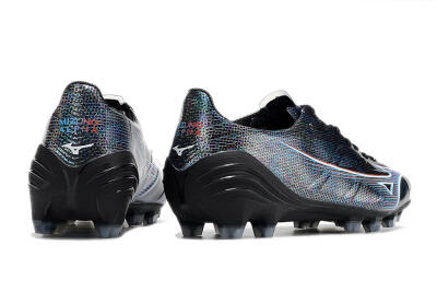Mizuno Morelia Alpha an FG Firm Ground Soccer Cleats - Black/Blue