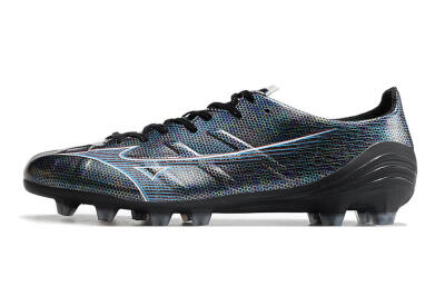 Mizuno Morelia Alpha an FG Firm Ground Soccer Cleats - Black/Blue