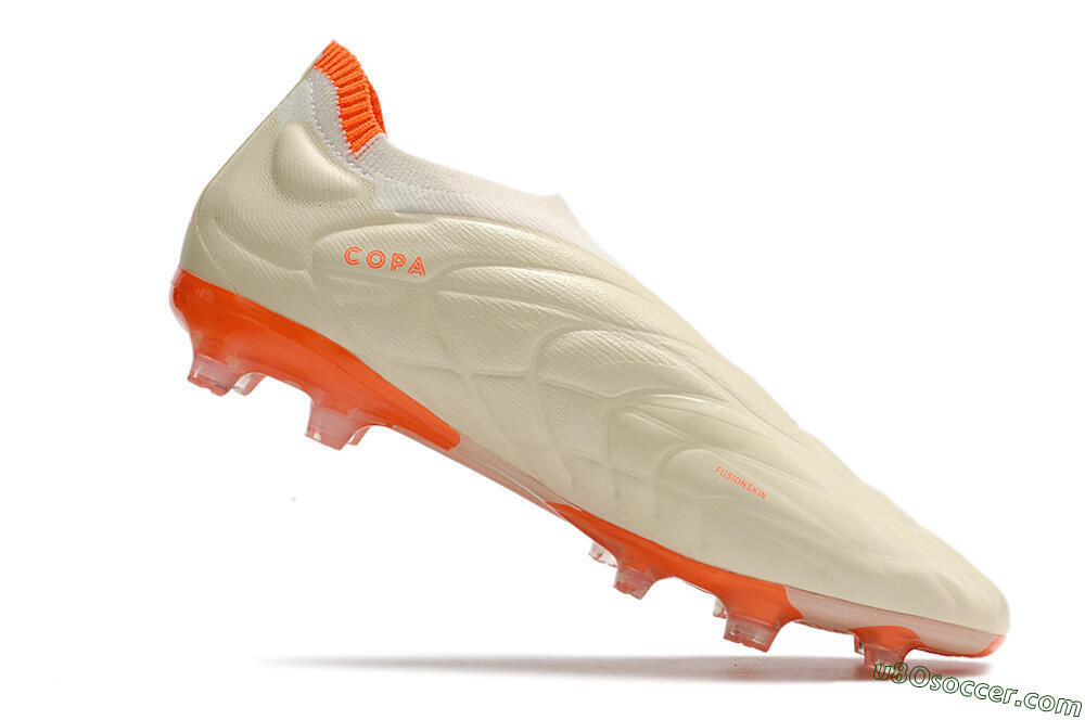 Adidas Copa Pure+ FG Firm Ground Soccer Cleats - White/Orange 4