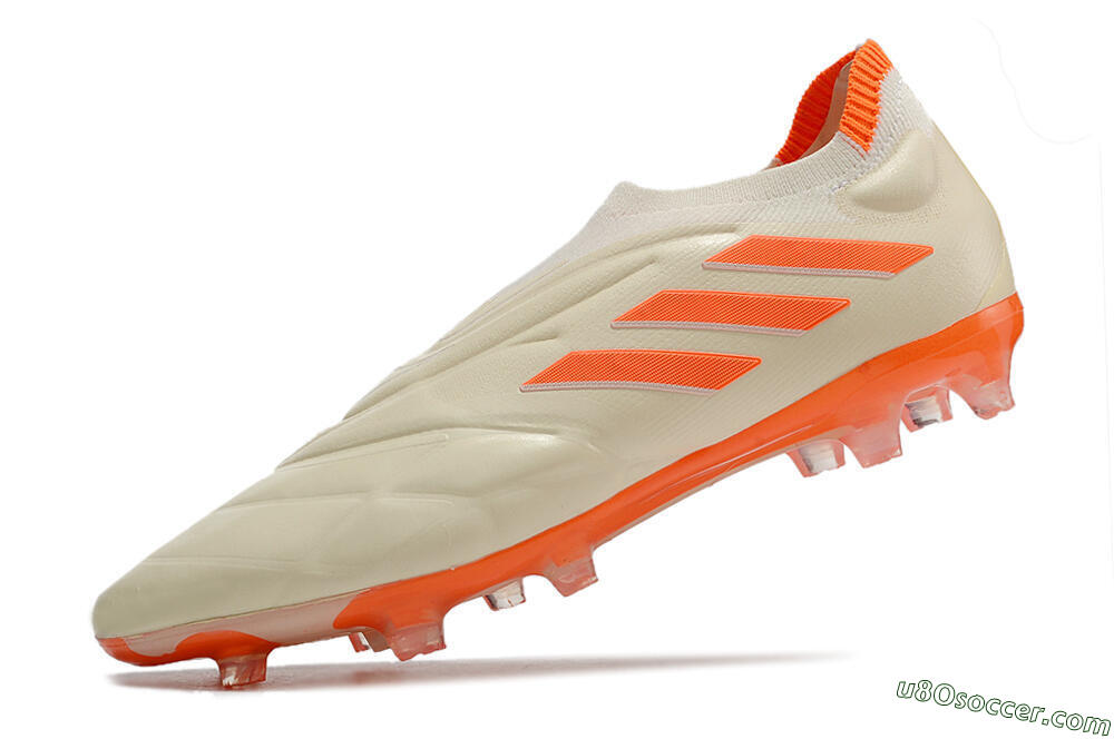 Adidas Copa Pure+ FG Firm Ground Soccer Cleats - White/Orange 5