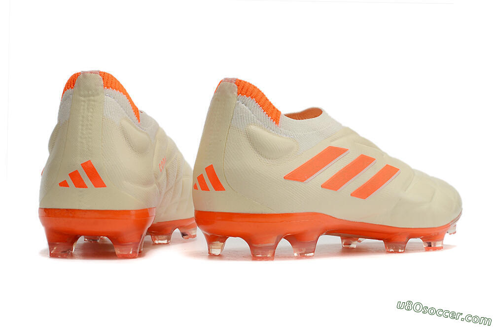 Adidas Copa Pure+ FG Firm Ground Soccer Cleats - White/Orange 6