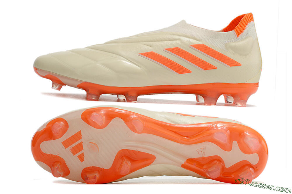Adidas Copa Pure+ FG Firm Ground Soccer Cleats - White/Orange 0