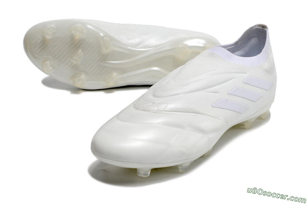 Adidas Copa Pure+ FG Firm Ground Soccer Cleats - White/White 3