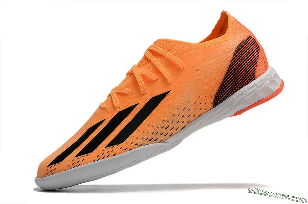 IC Indoor & Futsal Soccer Shoes in Orange and Black Colorway | High-Speed  Performance with Adidas X Speedportal.1