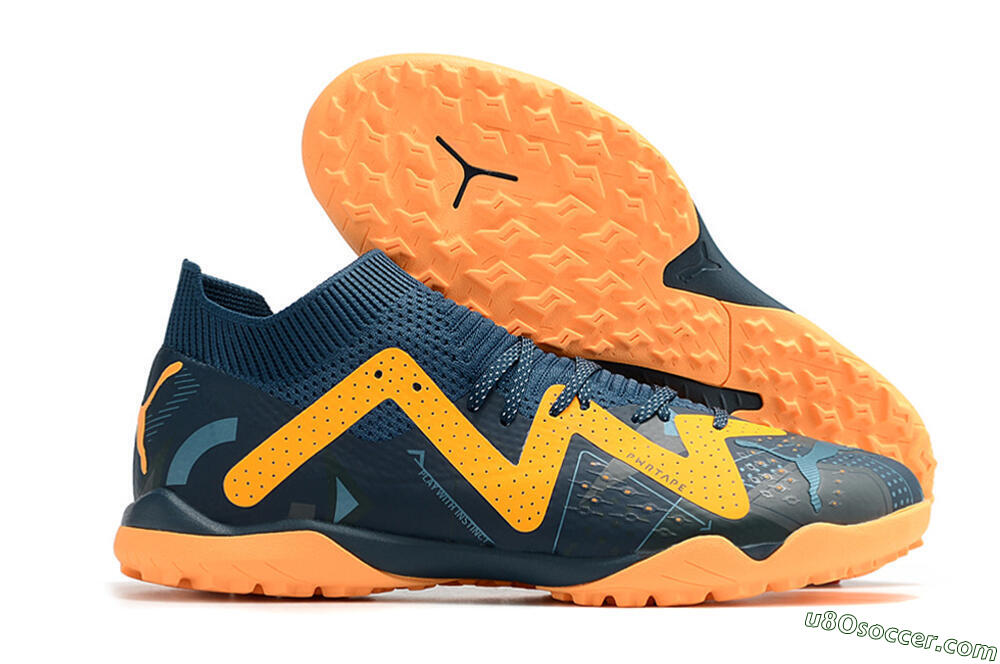 Puma Future Match TT TF Artificial Turf Soccer Shoes - Blue/Yellow 1