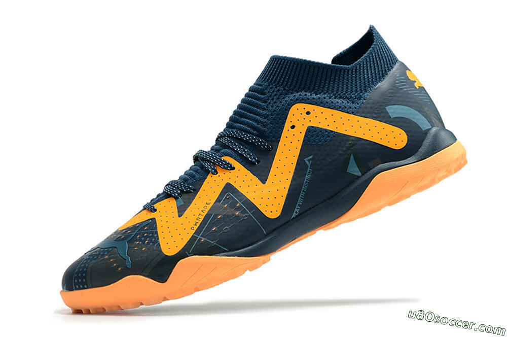 Puma Future Match TT TF Artificial Turf Soccer Shoes - Blue/Yellow 5