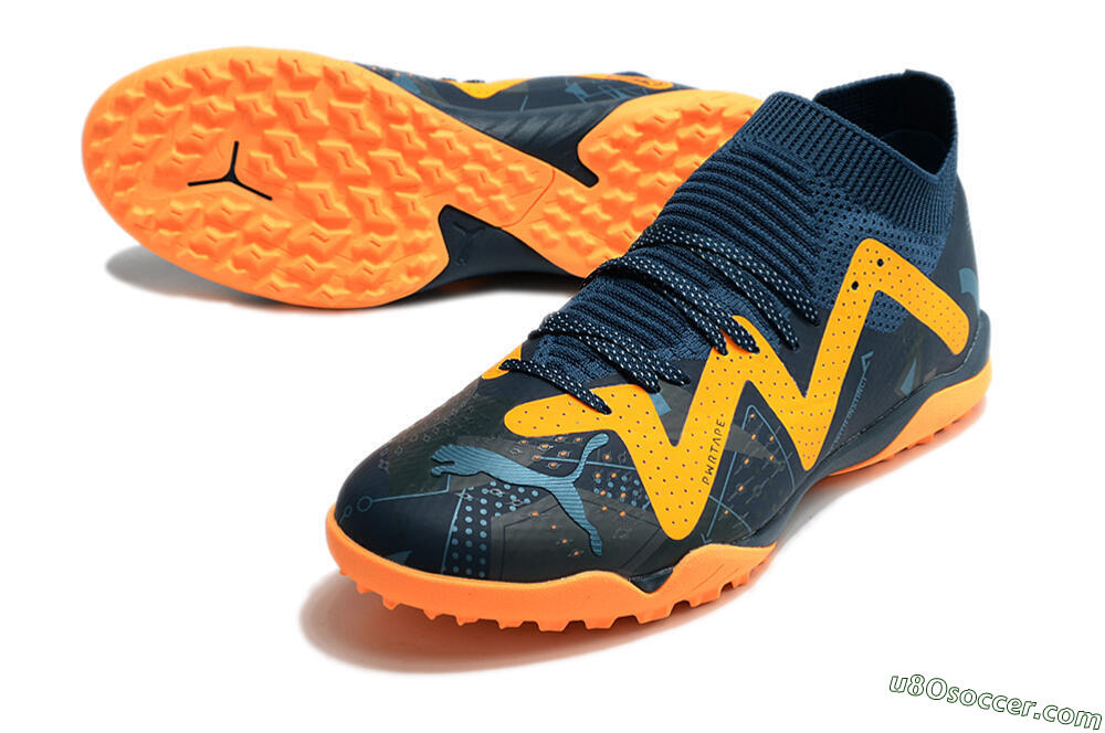 Puma Future Match TT TF Artificial Turf Soccer Shoes - Blue/Yellow 3
