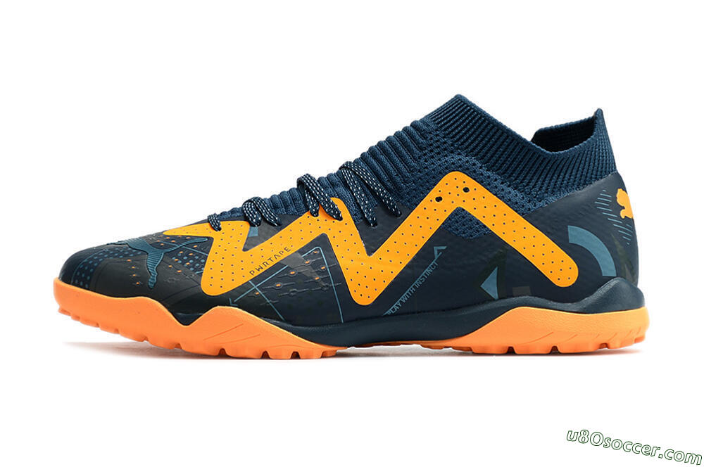 Puma Future Match TT TF Artificial Turf Soccer Shoes - Blue/Yellow 2