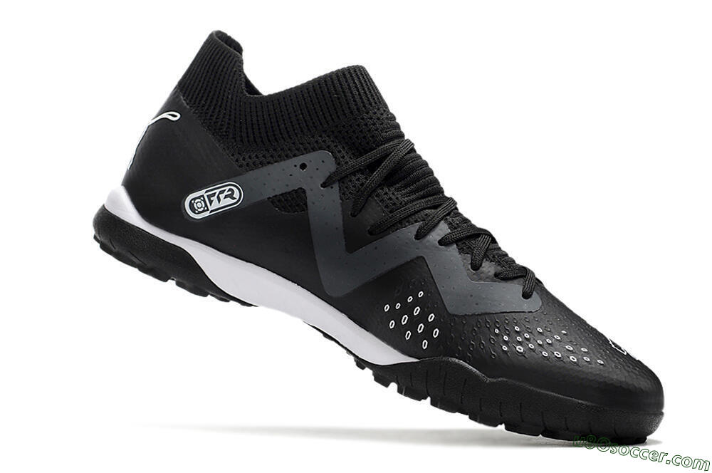 Puma Future Match TT TF Artificial Turf Soccer Shoes - Black/White 4