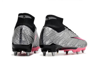 Nike Air Zoom Mercurial Superfly 9 Elite SG Soft Ground Soccer Cleats - Silver/Black/Pink