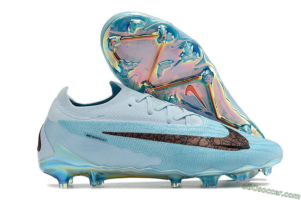 Nike Phantom GX Elite FG Firm Ground Soccer Cleats - Blue/Brown 1