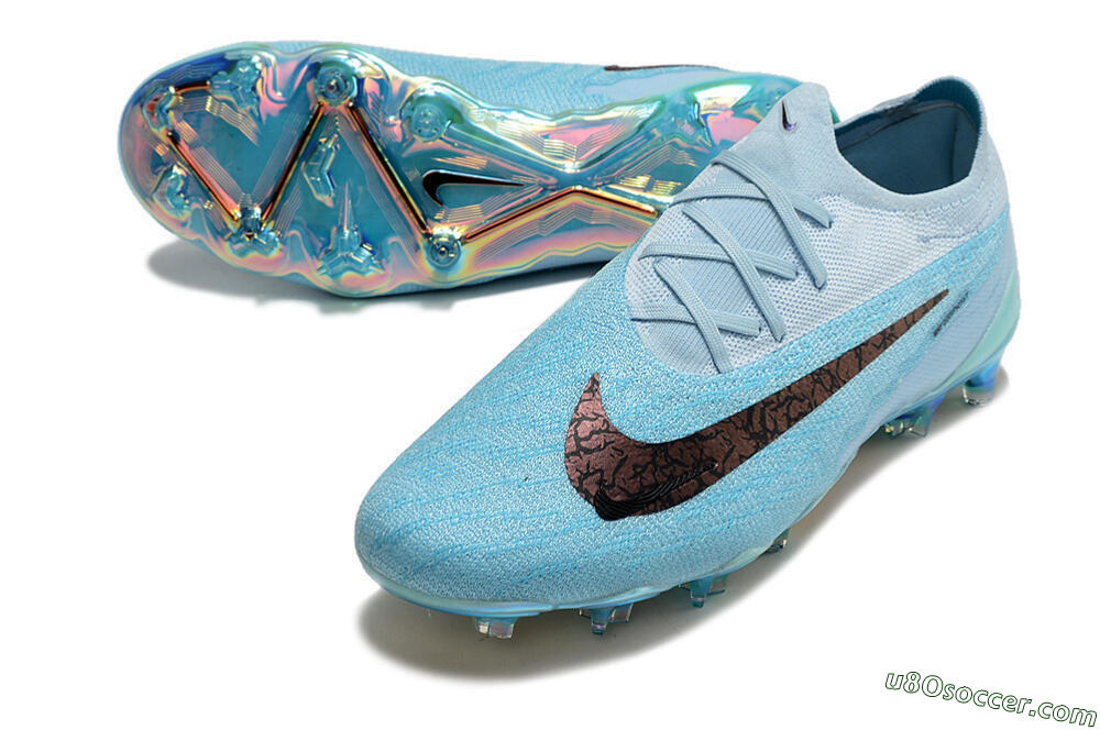 Nike Phantom GX Elite FG Firm Ground Soccer Cleats - Blue/Brown 3