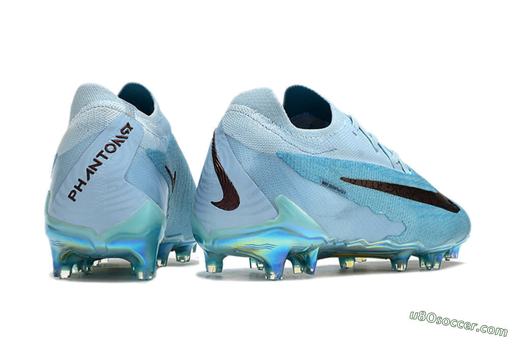 Nike Phantom GX Elite FG Firm Ground Soccer Cleats - Blue/Brown 6