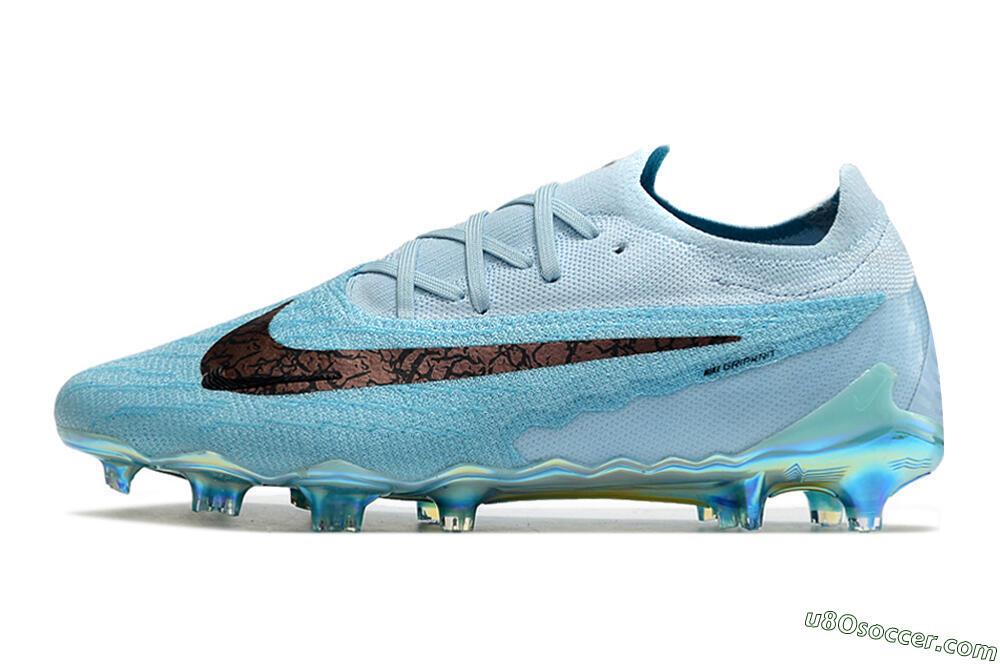 Nike Phantom GX Elite FG Firm Ground Soccer Cleats - Blue/Brown 2