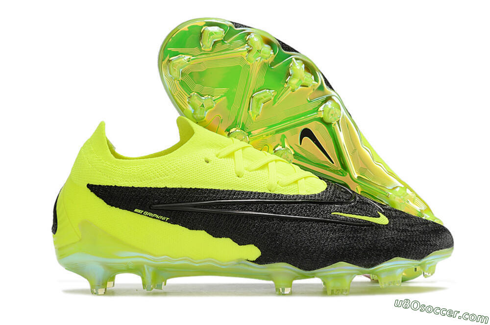 Nike Phantom GX Elite FG Firm Ground Soccer Cleats - Black/Green 1