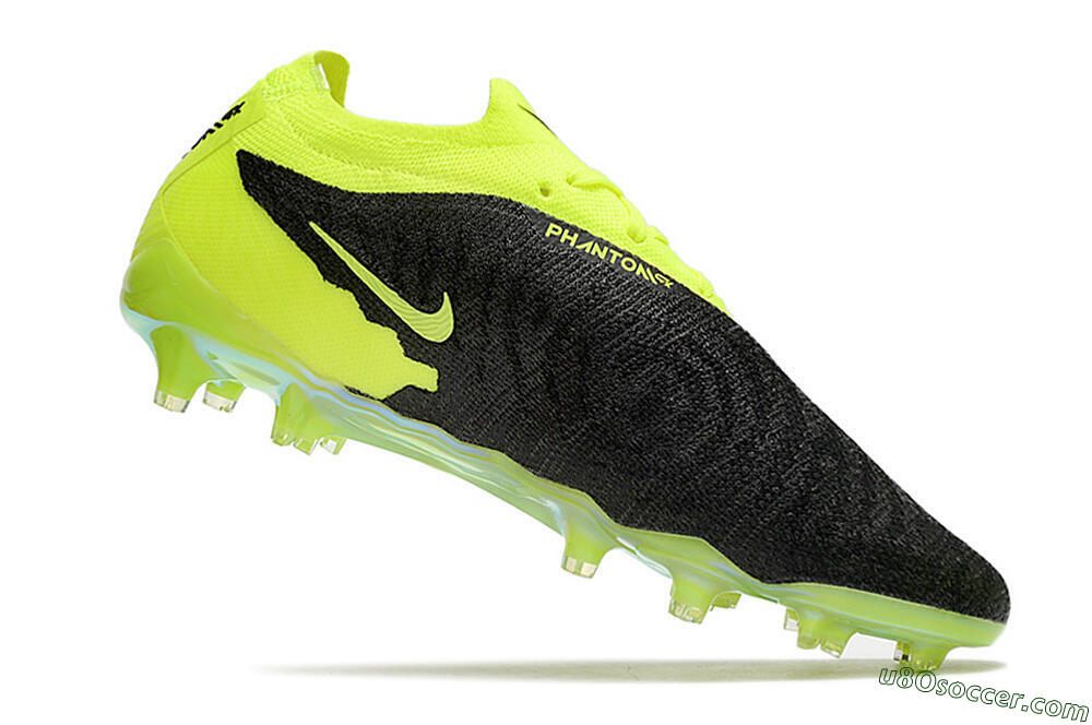 Nike Phantom GX Elite FG Firm Ground Soccer Cleats - Black/Green 4