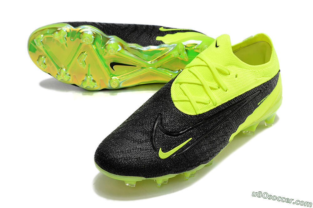 Nike Phantom GX Elite FG Firm Ground Soccer Cleats - Black/Green 3