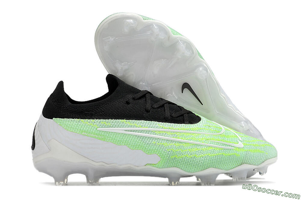Nike Phantom GX Elite FG Firm Ground Soccer Cleats - White/Green/Black 1