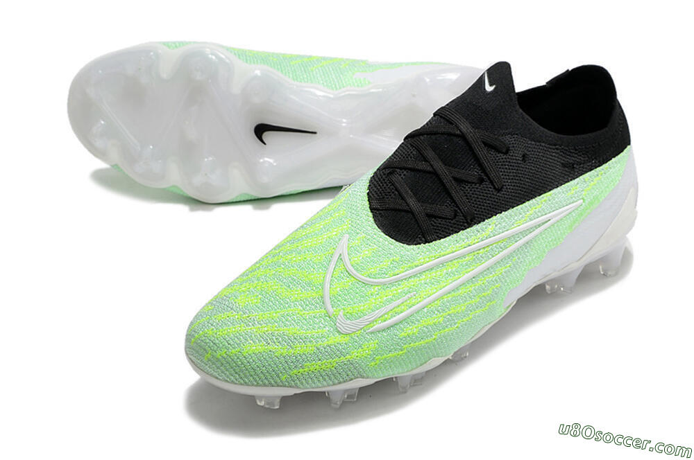 Nike Phantom GX Elite FG Firm Ground Soccer Cleats - White/Green/Black 3
