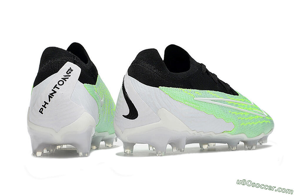 Nike Phantom GX Elite FG Firm Ground Soccer Cleats - White/Green/Black 6
