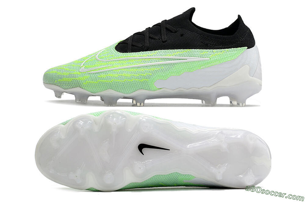Nike Phantom GX Elite FG Firm Ground Soccer Cleats - White/Green/Black 0