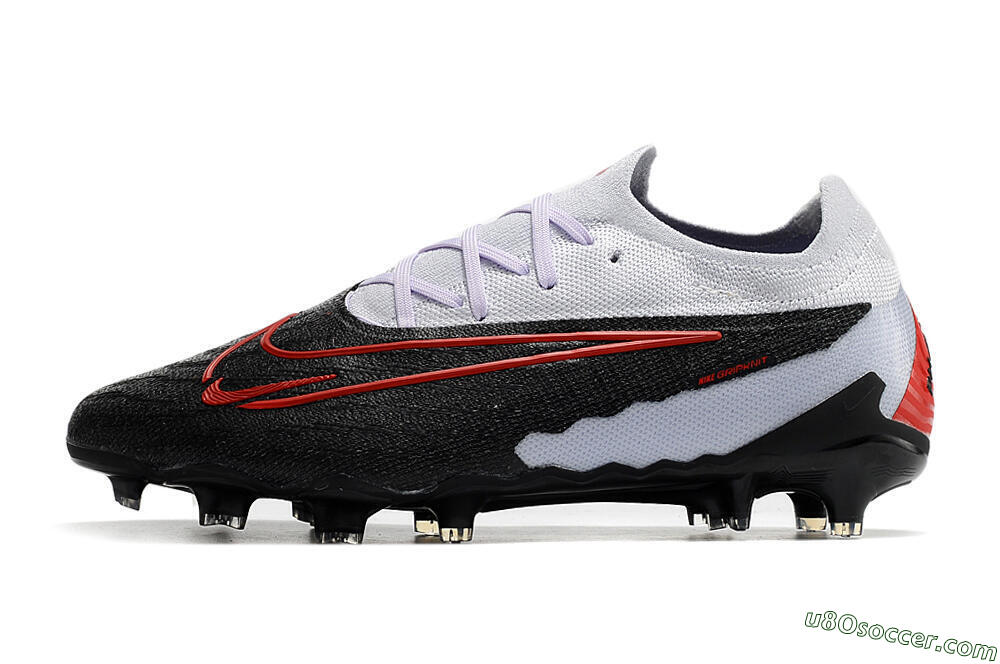 Nike Phantom GX Elite FG Firm Ground Soccer Cleats - Black/White/Red 2