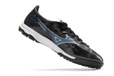 Mizuno Morelia Alpha Japan TF Artificial Turf Soccer Shoes - Black/White/Blue