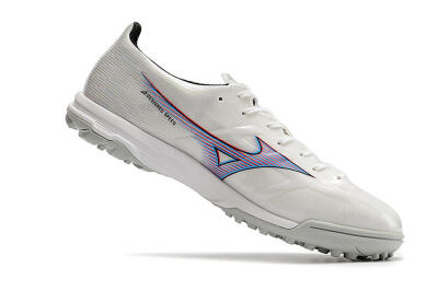 Mizuno Morelia Alpha Japan TF Artificial Turf Soccer Shoes - White/Blue/Red