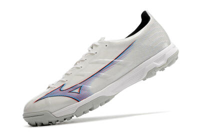 Mizuno Morelia Alpha Japan TF Artificial Turf Soccer Shoes - White/Blue/Red