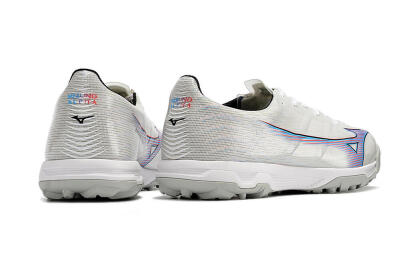 Mizuno Morelia Alpha Japan TF Artificial Turf Soccer Shoes - White/Blue/Red