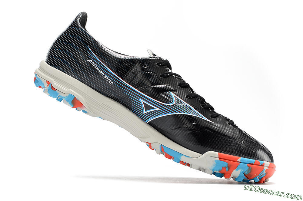 Mizuno Morelia Alpha Japan TF Artificial Turf Soccer Shoes - Black/White 4