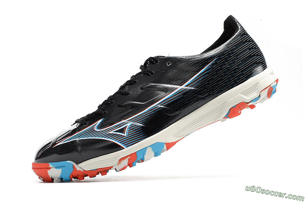 Mizuno Morelia Alpha Japan TF Artificial Turf Soccer Shoes - Black/White 5