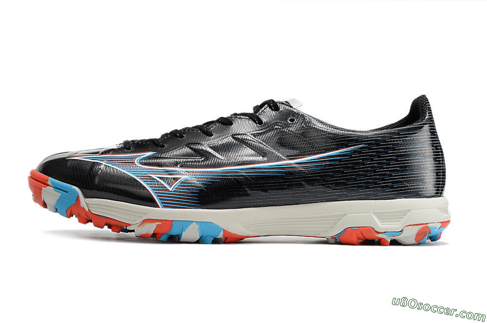 Mizuno Morelia Alpha Japan TF Artificial Turf Soccer Shoes - Black/White 2
