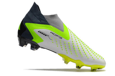 Adidas Predator Accuracy+ FG Firm Ground Soccer Cleats - White/Black/Green