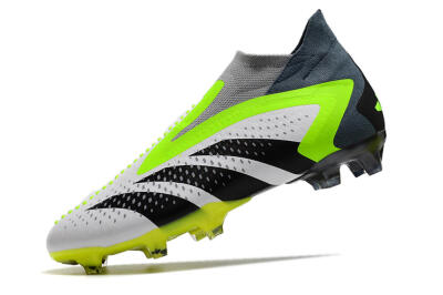 Adidas Predator Accuracy+ FG Firm Ground Soccer Cleats - White/Black/Green
