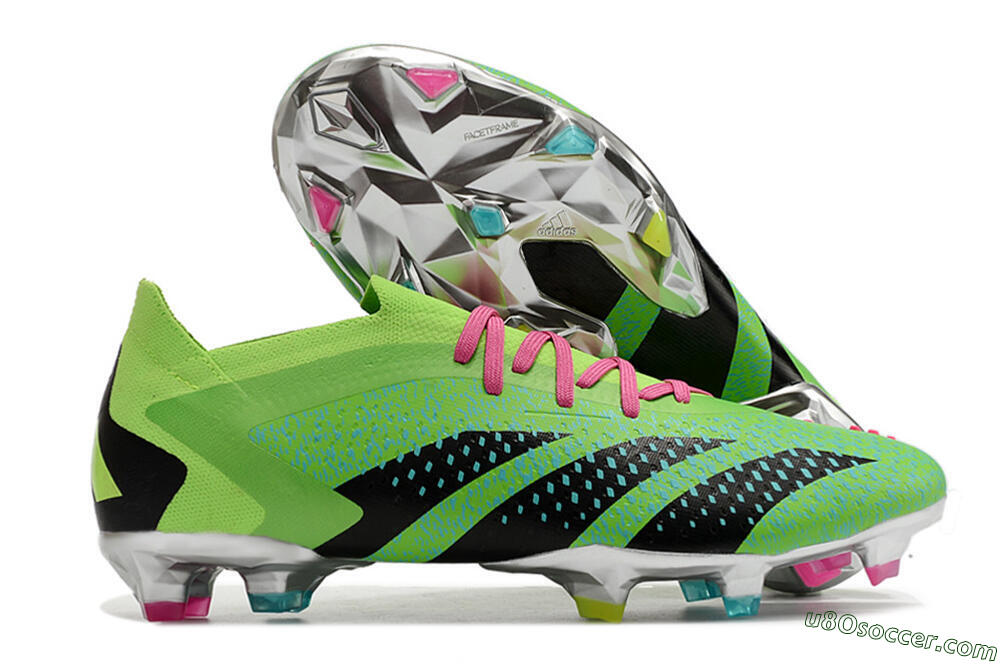 Adidas Predator Accuracy.1 Low FG Firm Ground Soccer Cleats - Green/Blue/Black 1