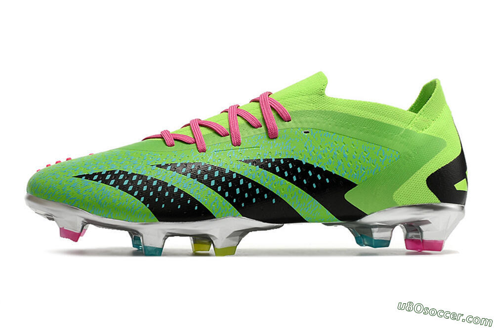 Adidas Predator Accuracy.1 Low FG Firm Ground Soccer Cleats - Green/Blue/Black 2