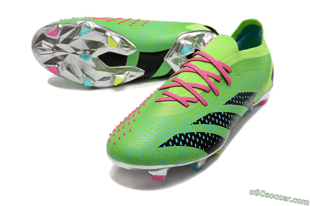 Adidas Predator Accuracy.1 Low FG Firm Ground Soccer Cleats - Green/Blue/Black 3