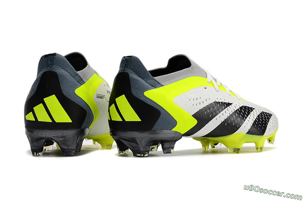 Adidas Predator Accuracy.1 Low FG Firm Ground Soccer Cleats - White/Black/Green 6