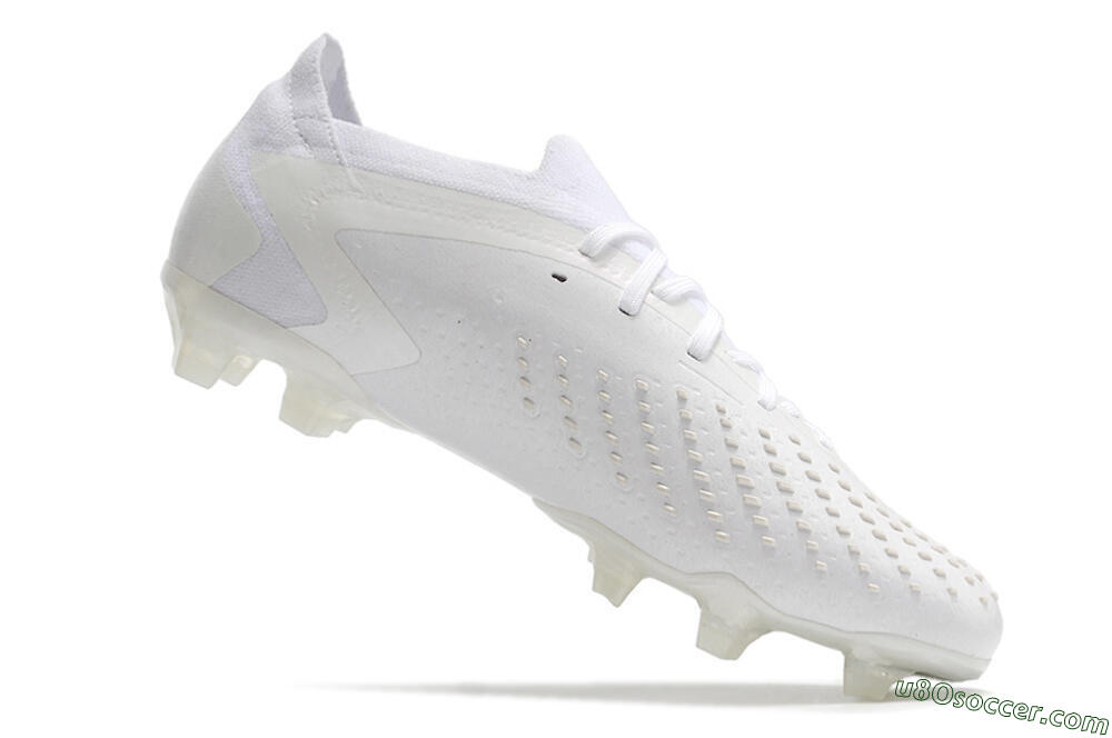 Adidas Predator Accuracy.1 Low FG Firm Ground Soccer Cleats - White/White 4