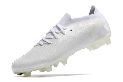 Adidas Predator Accuracy.1 Low FG Firm Ground Soccer Cleats - White/White