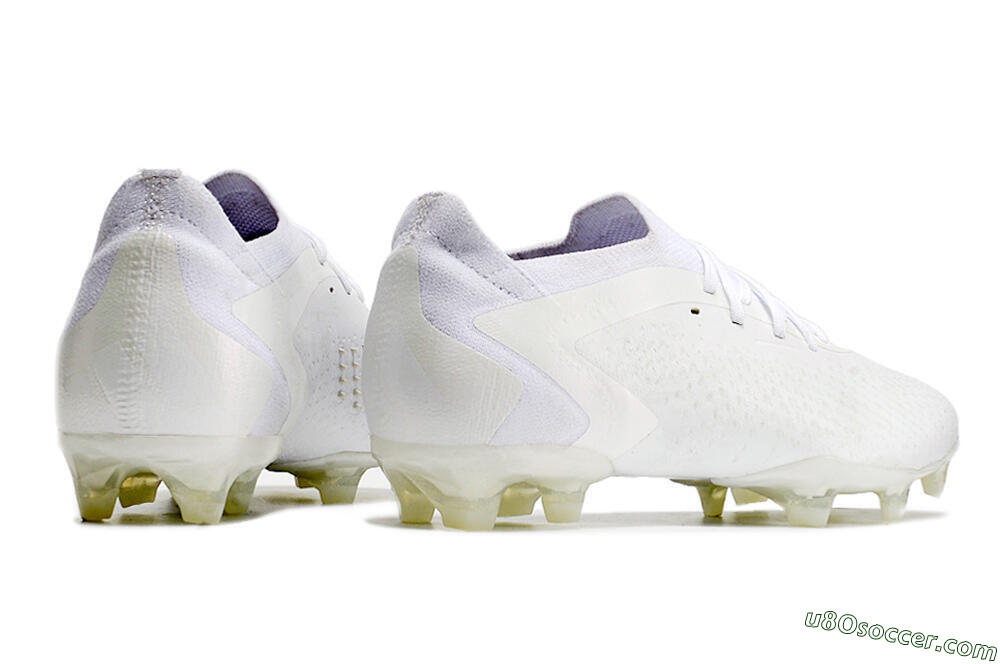 Adidas Predator Accuracy.1 Low FG Firm Ground Soccer Cleats - White/White 6